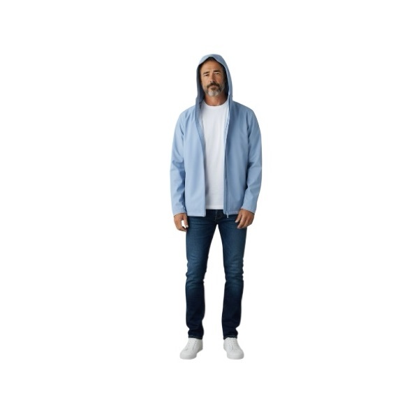 Ozark Trail Men's Light Blue Rain Jacket - Picture 3 of 16